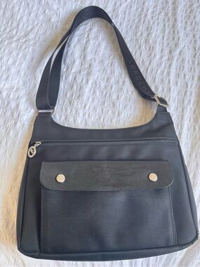 Longchamp Black Nylon Crossbody Shoulder Bag